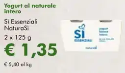 NaturaSì Yogurt al naturale intero Sì Essenziali NaturaSi offerta