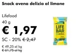 NaturaSì Snack avena delizia al limone Lifefood offerta