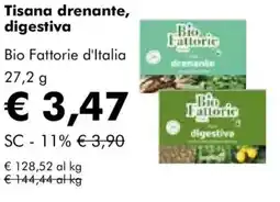 NaturaSì Tisana drenante, digestiva Bio Fattorie d'Italia offerta