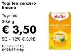 NaturaSì Yogi tea zenzero limone Yogi Tea offerta