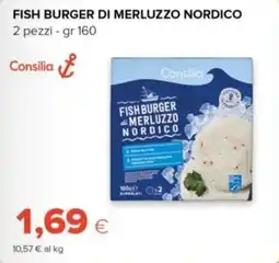 Tigre Consilia fish burger di merluzzo nordico offerta