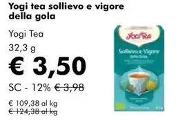 NaturaSì Yogi tea sollievo e vigore della gola Yogi Tea offerta