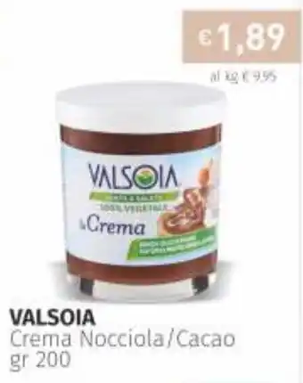 Prezzemolo e Vitale Valsoia Crema Nocciola/Cacao 200gr offerta