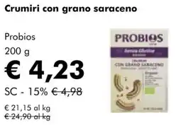 NaturaSì Crumiri con grano saraceno Probios offerta