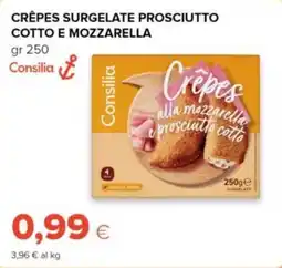 Tigre Consilia crêpes surgelate prosciutto cotto e mozzarella offerta
