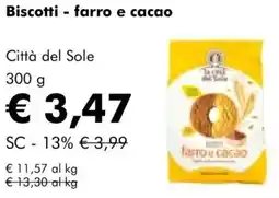 NaturaSì Biscotti farro e cacao Città del Sole offerta