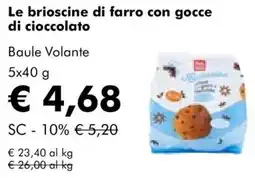NaturaSì Le brioscine di farro con gocce di cioccolato Baule Volante offerta