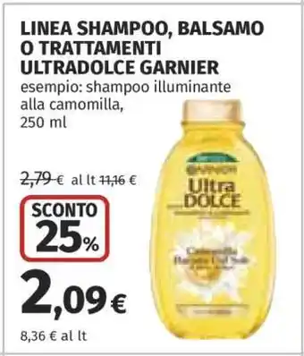 LINEA SHAMPOO, BALSAMO O TRATTAMENTI ULTRADOLCE GARNIER