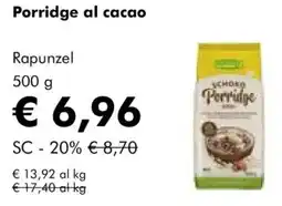 NaturaSì Porridge al cacao Rapunzel offerta