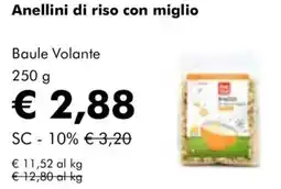 NaturaSì Anellini di riso con miglio Baule Volante offerta
