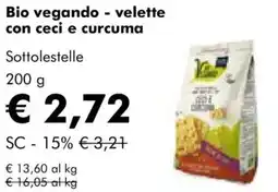 NaturaSì Bio vegando - velette con ceci e curcuma Sottolestelle offerta
