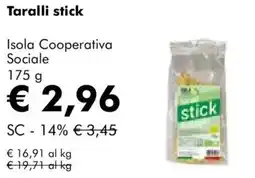 NaturaSì Taralli stick Isola Cooperativa Sociale offerta