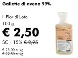 NaturaSì Gallette di avena 99% Il Fior di Loto offerta