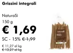 NaturaSì Grissini integrali NaturaSi offerta