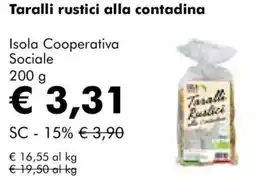 NaturaSì Taralli rustici alla contadina Isola Cooperativa Sociale offerta