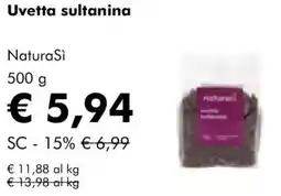 NaturaSì Uvetta sultanina NaturaSì offerta