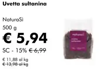 NaturaSì Uvetta sultanina NaturaSì offerta