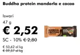 NaturaSì Buddha protein mandorla e cacao Iswari offerta