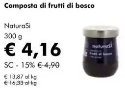 NaturaSì Composta di frutti di bosco NaturaSì offerta