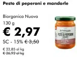 NaturaSì Pesto di peperoni e mandorle Biorganica Nuova offerta