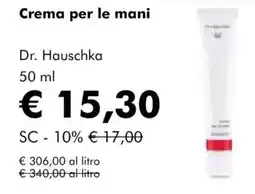 NaturaSì Crema per le mani Dr. Hauschka offerta