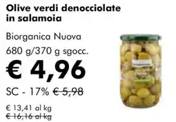NaturaSì Olive verdi denocciolate in salamoia Biorganica Nuovα offerta
