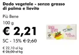 NaturaSì Dado vegetale - senza grasso di palma e lievito Più Bene offerta