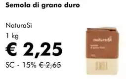 NaturaSì Semola di grano duro Natura Sì offerta