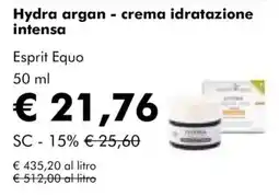 NaturaSì Hydra argan crema idratazione intensa Esprit Equo offerta