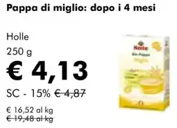 NaturaSì Pappa di miglio: dopo i 4 mesi Holle offerta