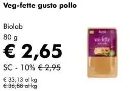 NaturaSì Veg-fette gusto pollo Biolab offerta