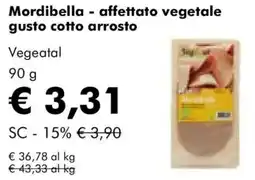 NaturaSì Mordibella - affettato vegetale gusto cotto arrosto Vegeatal offerta
