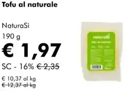 NaturaSì Tofu al naturale Natura Si offerta