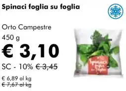 NaturaSì Spinaci foglia su foglia Orto Campestre offerta