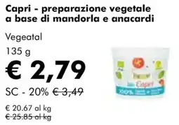 NaturaSì Capri - preparazione vegetale a base di mandorla e anacardi Vegeatal offerta