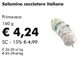 NaturaSì Salamino cacciatore italiano Primavera offerta