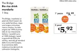 NaturaSì The Bridge Bio rice drink mandorla offerta