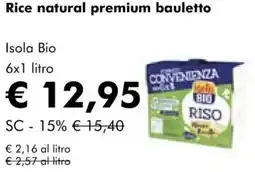 NaturaSì Rice natural premium bauletto Isola Bio offerta