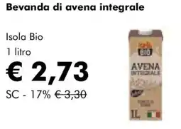 NaturaSì Bevanda di avena integrale Isola Bio offerta
