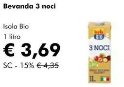 NaturaSì Bevanda 3 noci Isola Bio offerta