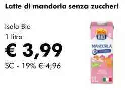 NaturaSì Latte di mandorla senza zuccheri Isola Bio offerta