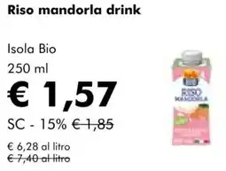 NaturaSì Riso mandorla drink Isola Bio offerta