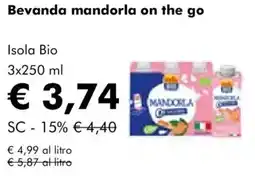 NaturaSì Bevanda mandorla on the go Isola Bio offerta