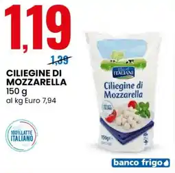 Eurospin Pascoli italiani ciliegine di mozzarella offerta