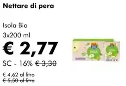 NaturaSì Nettare di pera Isola Bio offerta