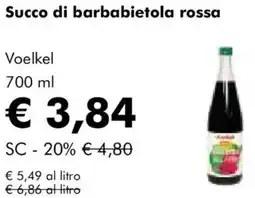 NaturaSì Succo di barbabietola rossa Voelkel offerta