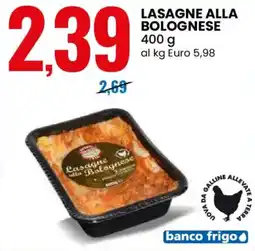 Eurospin Lasagne alla bolognese offerta