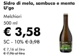 NaturaSì Sidro di mela, sambuco e menta U'go Melchiori offerta