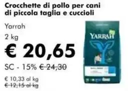 NaturaSì Crocchette di pollo per cani di piccola taglia e cuccioli Yarrah offerta