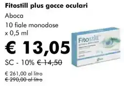 NaturaSì Fitostill plus gocce oculari Aboca offerta